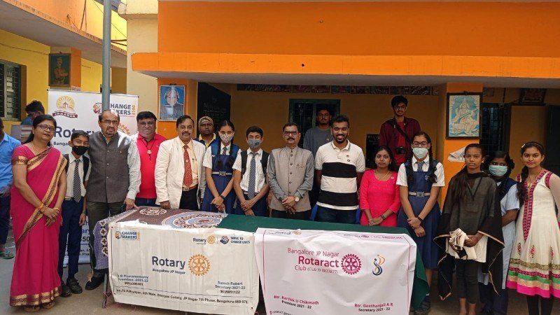 Book Distribution — Rotary Club at VET School JP Nagar