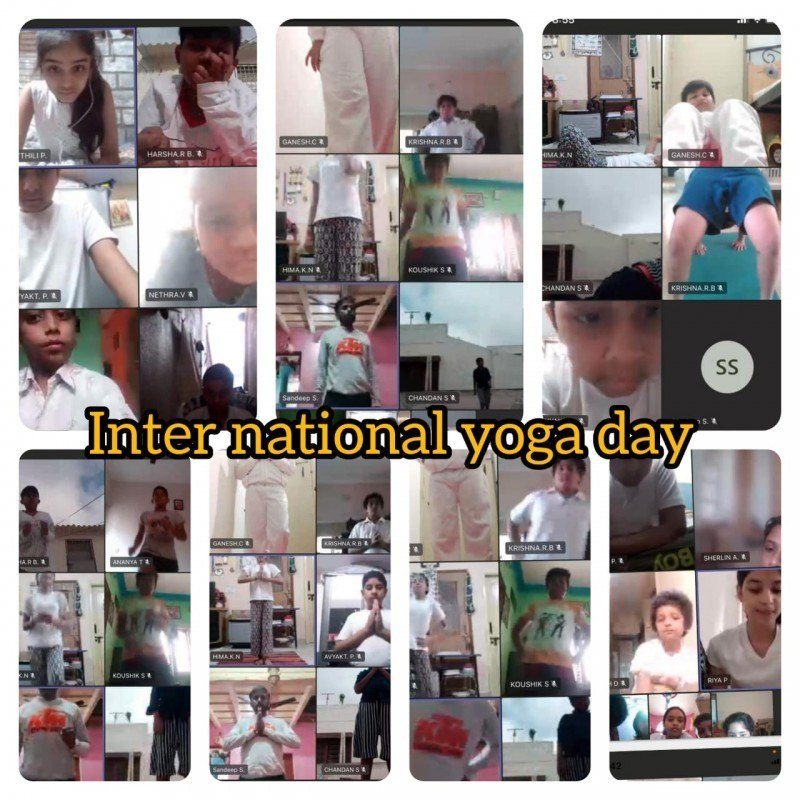 International Yoga Day 2021 at VET School JP Nagar